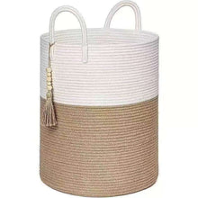 Woven Decorative Laundry / Toys Basket shown from another angle (Kitchen Storage & Organisation)