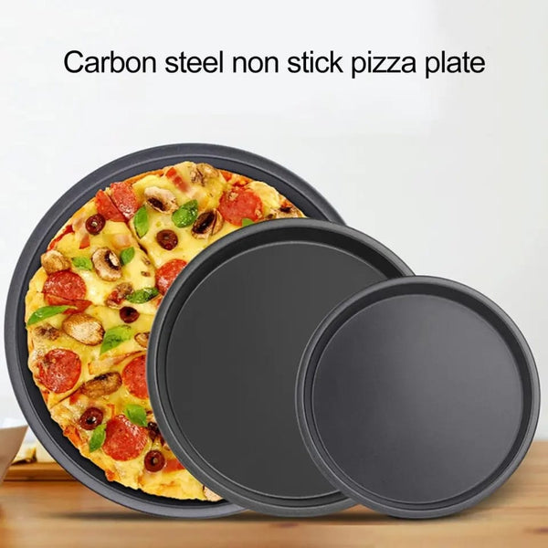 3-Piece Carbon Steel Nonstick Pizza Pan Set — Carbon Steel, Arvani Home Essentials