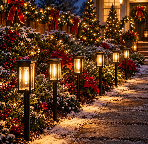 60cm Christmas Solar Outdoor Pathway Garden Lights