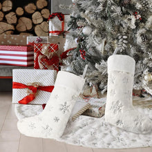 4 Pack White Faux Fur Christmas Stockings – view 3