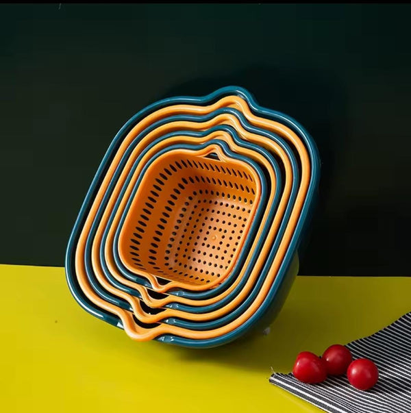 8-in-1 Multifunctional Plastic Kitchen Colander Set