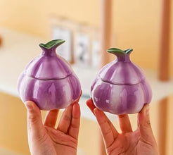 Purple Garlic Ceramic Multifunction Storage Jar – view 4