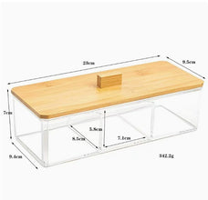 Acrylic Organizer with Bamboo Lid – view 4