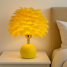 Yellow Feather Bedside Lamp – view 4