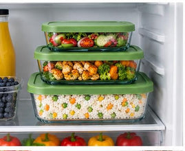 Square 3-Piece Glass Food Storage Containers – view 2
