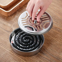 Stainless Steel Mosquito Coil Holder with Lid & Ashtray – view 3