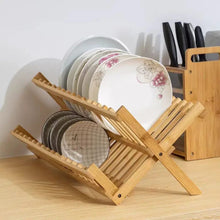 Bamboo 2-Tier Foldable Dish Rack – view 4
