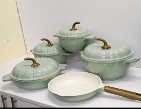 9-Piece USFE Pumpkin Granite Cookware Set – view 3