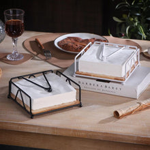 Napkin & Serviette Holder with Bamboo Wood Base – view 3