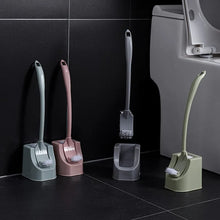 No-Dead-Corner Toilet Brush Set with Long Handle & Storage Base