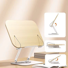 Portable Rotating Bamboo Laptop & Book Stand – Adjustable Study Desk Holder