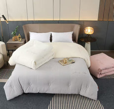Premium Soya Bean Filled Duvet – A+ Quality, Grey & Cream