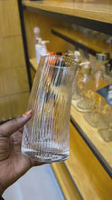 Vertical stripped Glassware/Crescent-shaped transparent – view 3